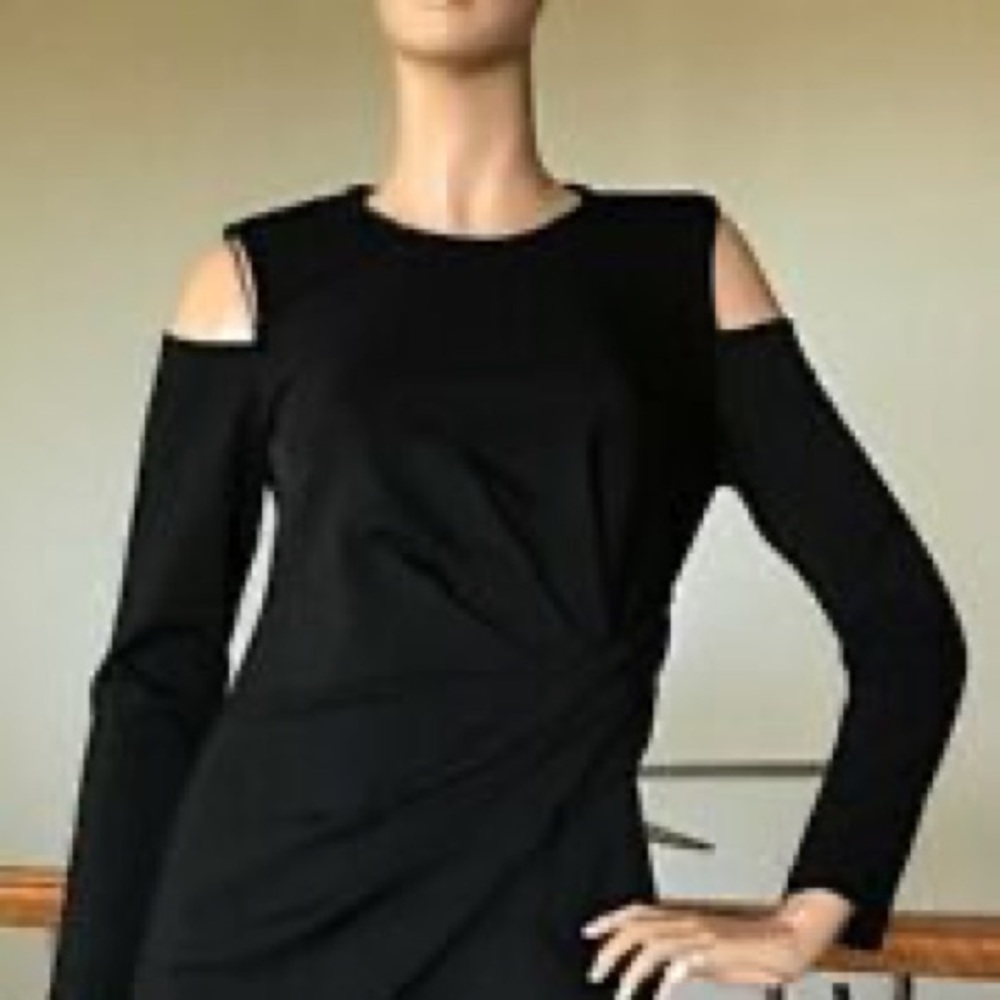 DKNY Ponte Cold shoulder Dress